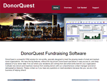 Tablet Screenshot of donorquest.com